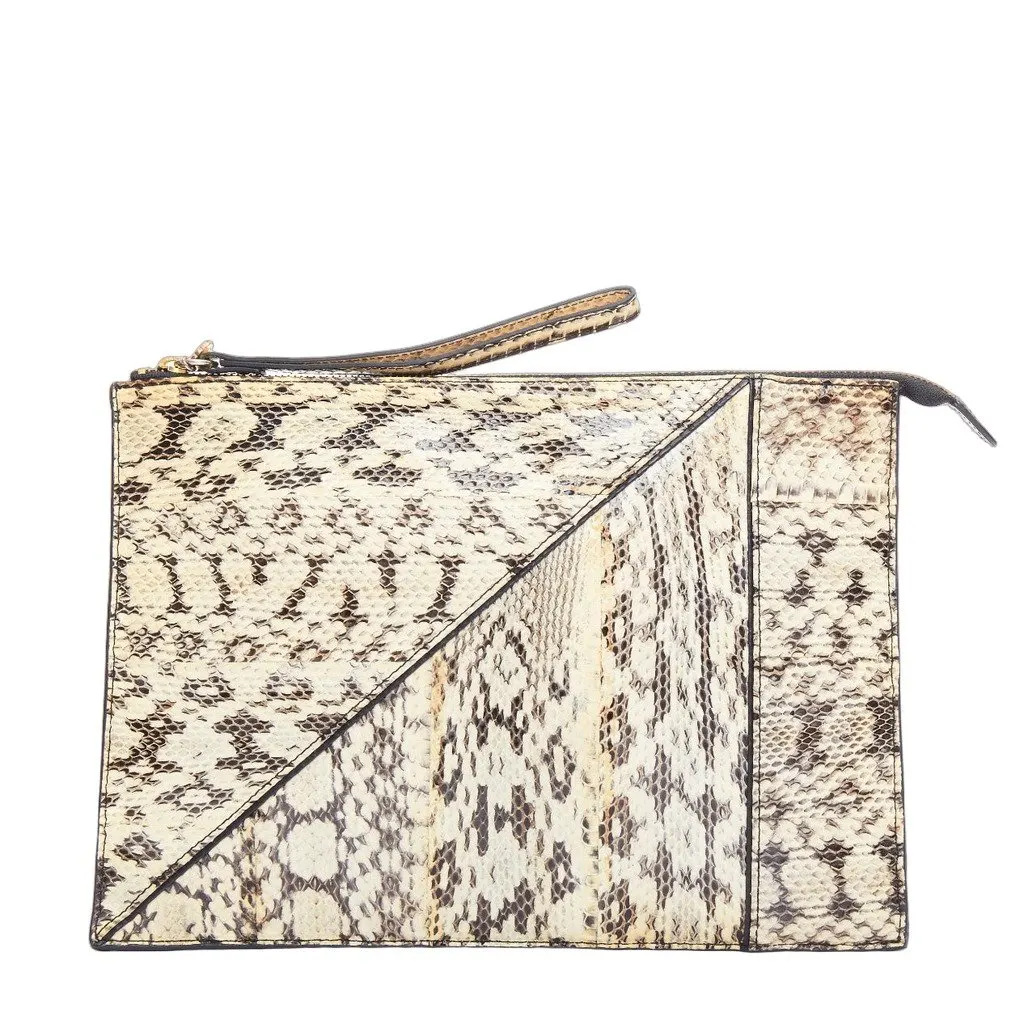 Kotur Printed Leather Zip Pouch
