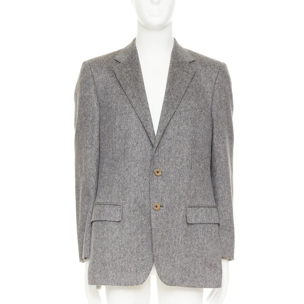 Versace Grey Cashmere Jacket Grey Cashmere Very good - Front View