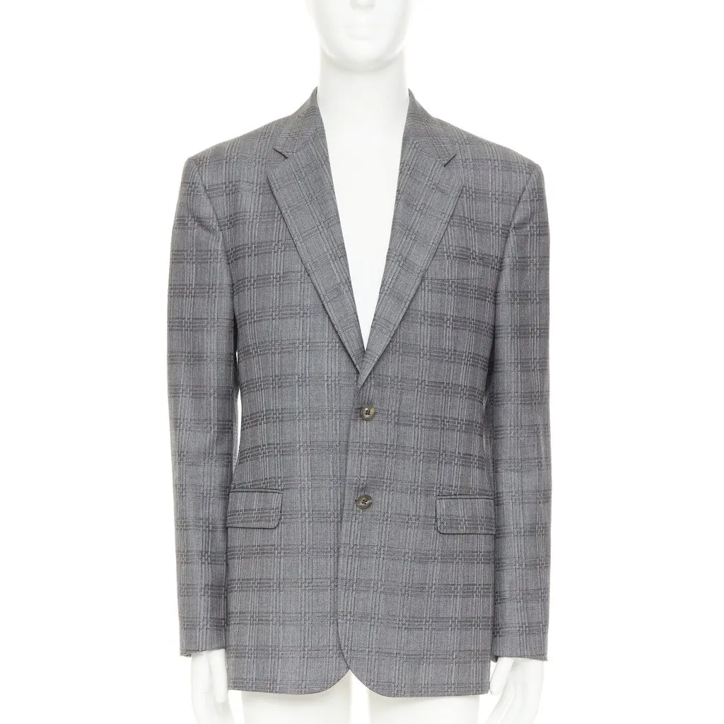 Versace Grey Wool Jacket Grey Wool Very good - Front View