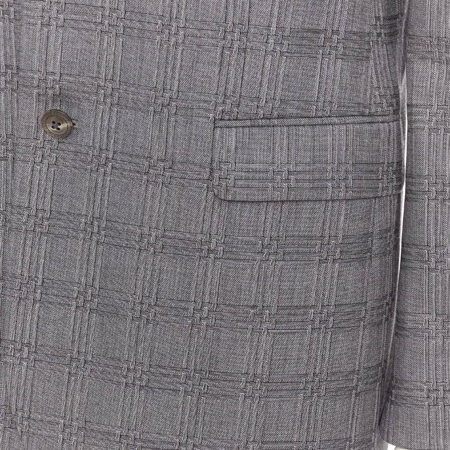 Versace Grey Wool Jacket Grey Wool Very good - Back View