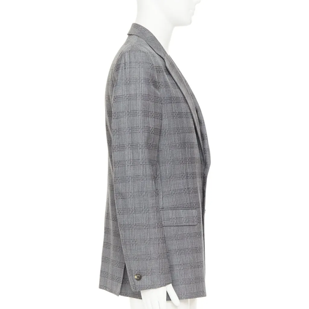Versace Grey Wool Jacket Grey Wool Very good - Model View