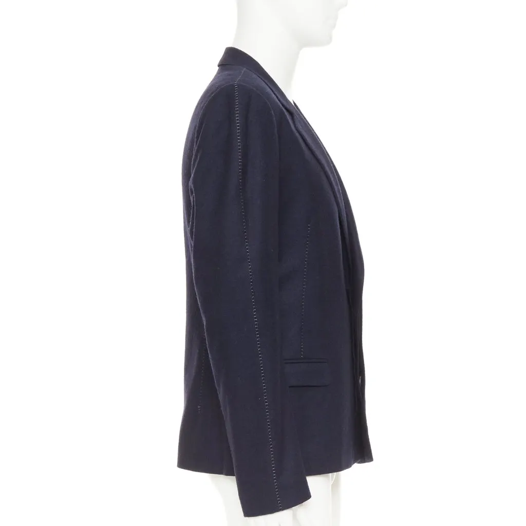 Lanvin Navy Wool Jacket Navy Wool Very good - Model View
