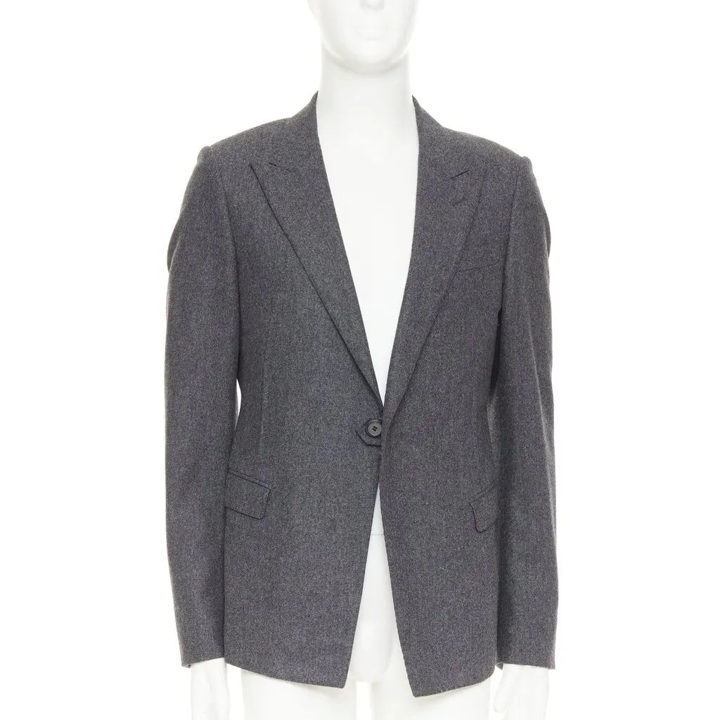 Lanvin Grey Wool Jacket Grey Wool Very good - Front View