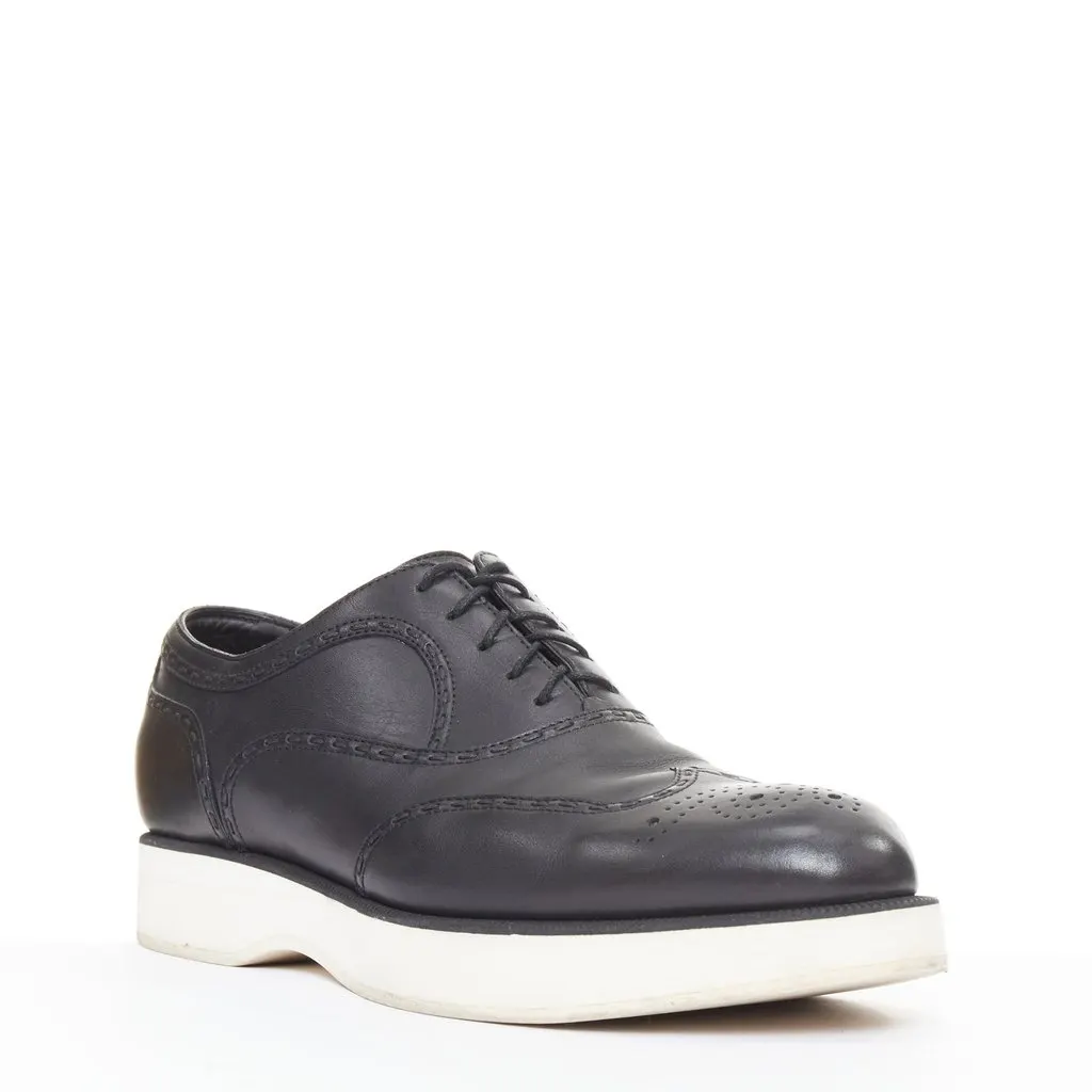 Bottega Veneta Black Leather Lace ups Black Leather Good - Back View