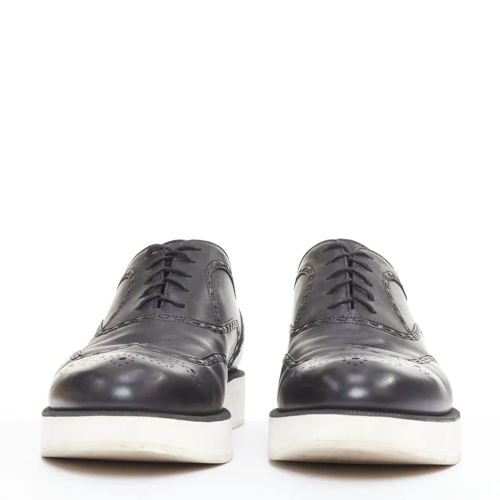 Bottega Veneta Black Leather Lace ups Black Leather Good - Inside View