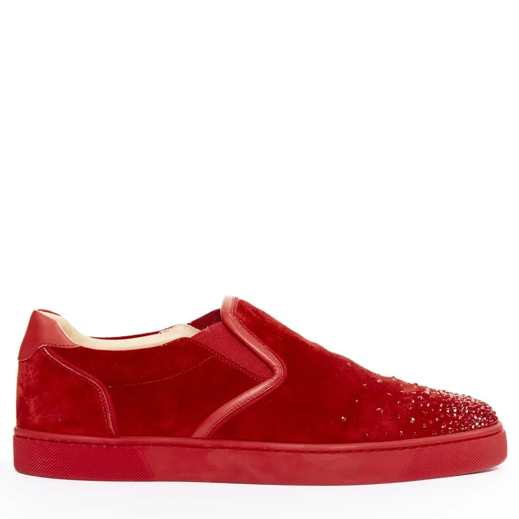 Christian Louboutin Sailor Boat Red Suede Fair - Front View