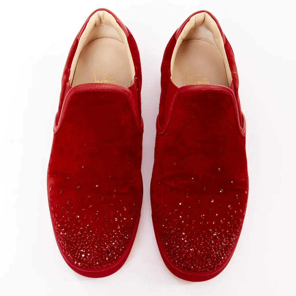 Christian Louboutin Sailor Boat Red Suede Fair - Back View