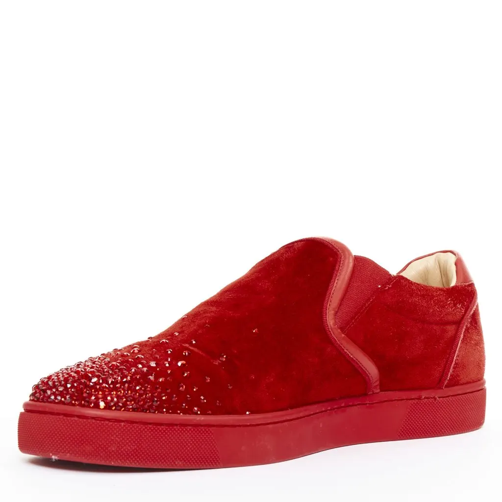 Christian Louboutin Sailor Boat Red Suede Fair - Model View