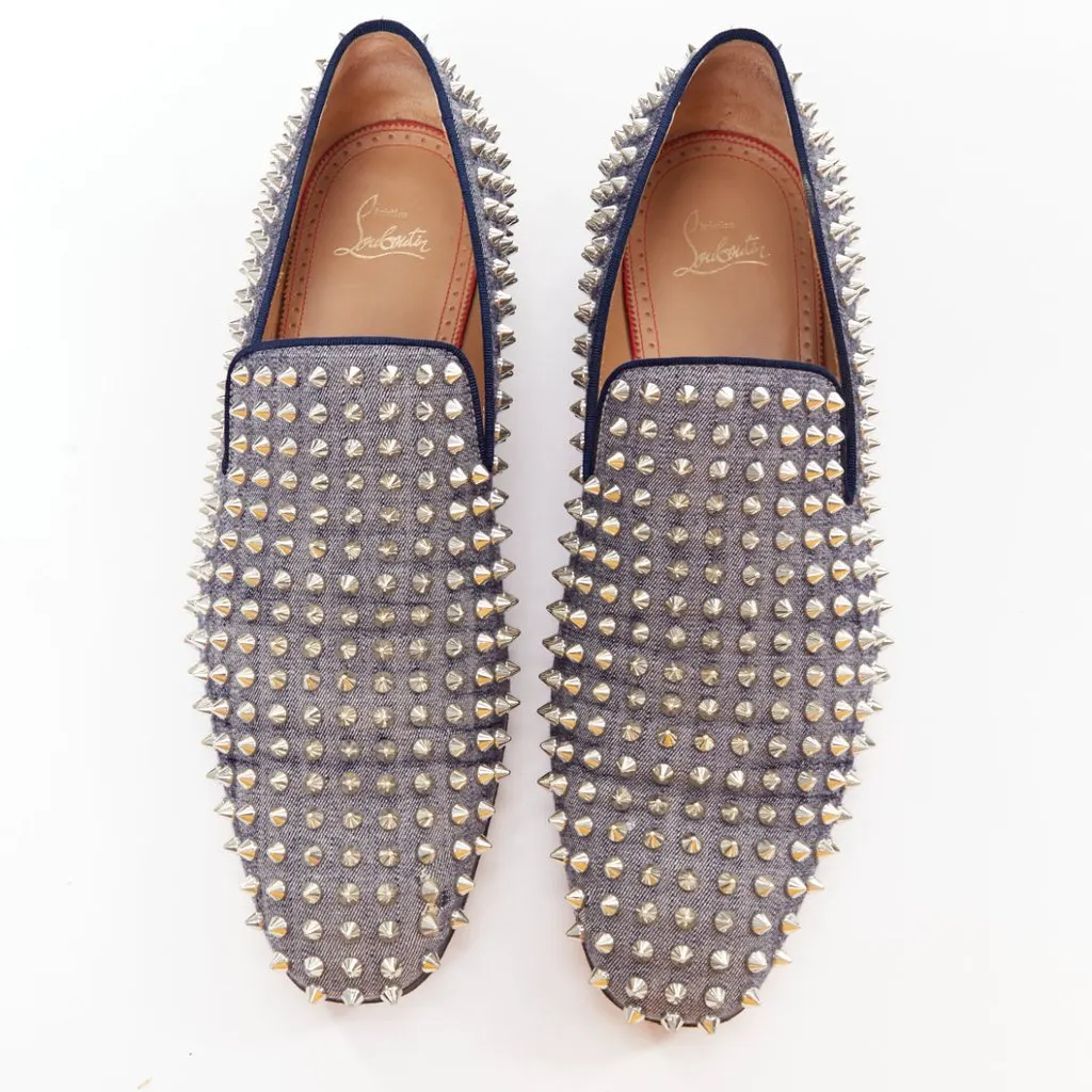 Christian Louboutin Dandelion Spikes Blue Denim Good - Back View
