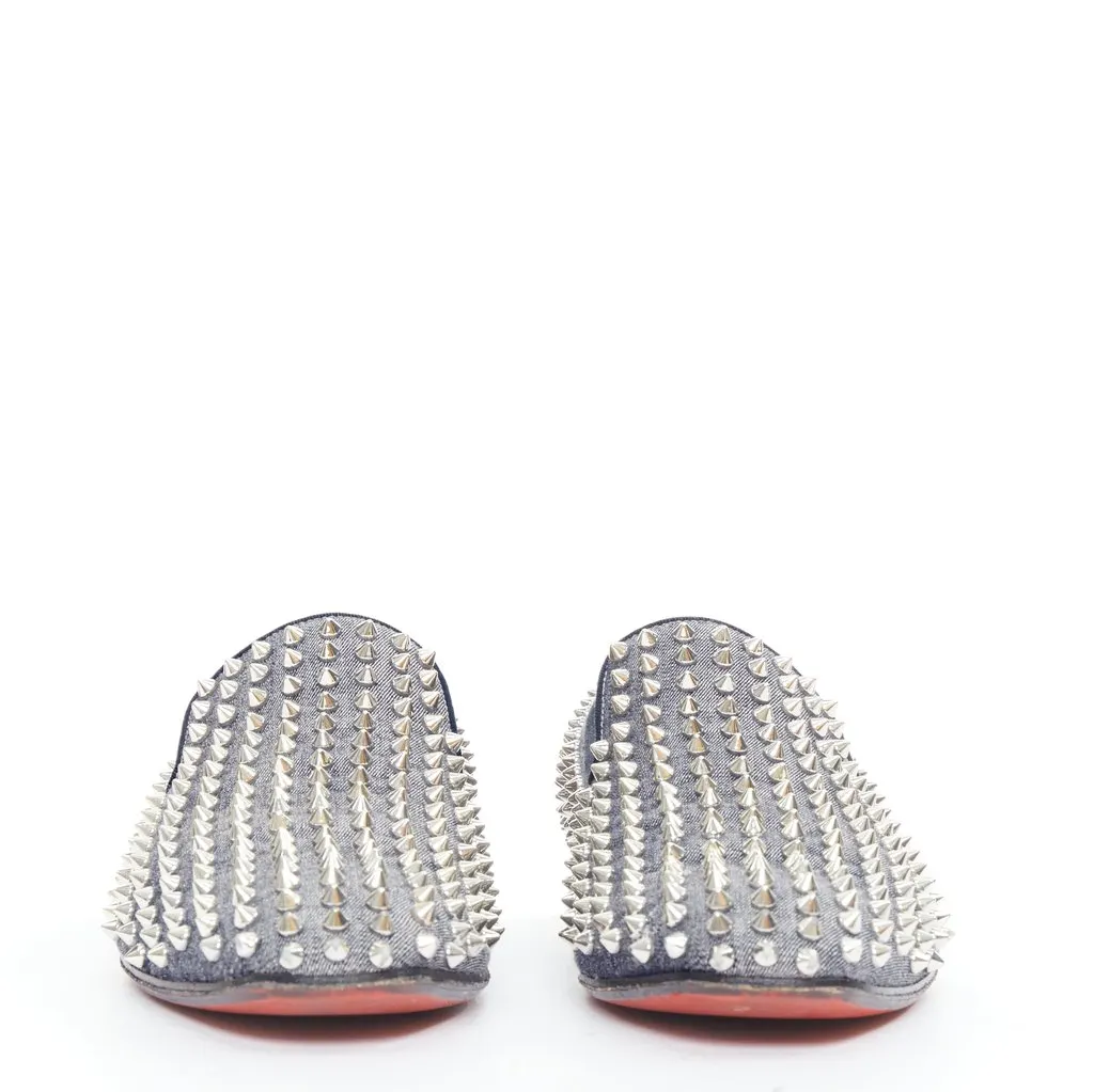 Christian Louboutin Dandelion Spikes Blue Denim Good - Model View