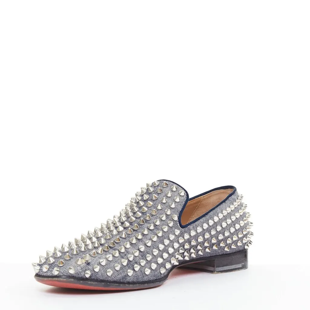 Christian Louboutin Dandelion Spikes Blue Denim Good - Box View