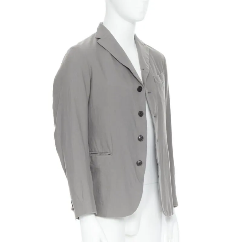 Arts & Science Grey Four Button Blazer Grey Cotton Never worn - Inside View