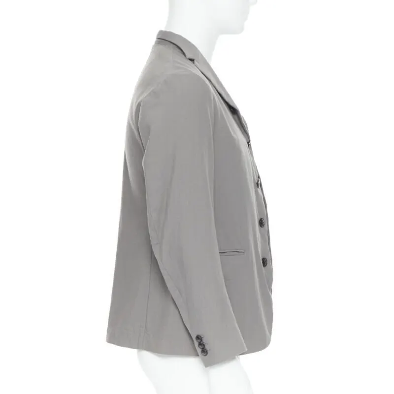 Arts & Science Grey Four Button Blazer Grey Cotton Never worn - Model View