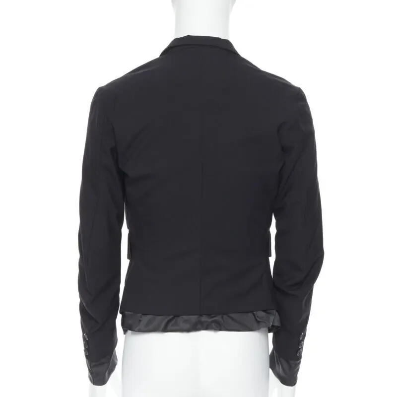 CHRISTOPHE NEMETH Black Layered Blazer Black Wool Never worn - Box View