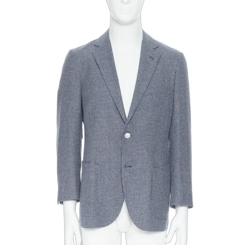 Tomorrowland Check blazer Blue Wool Never worn - Front View