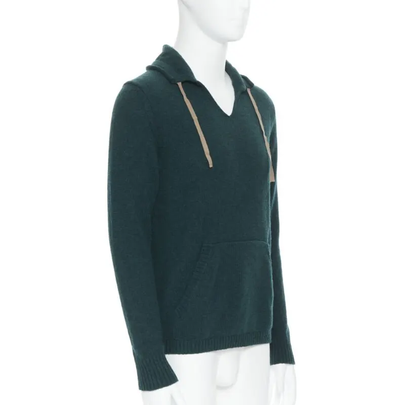 Undercover Ribbon Pullover Sweater Green Wool Never worn - Inside View