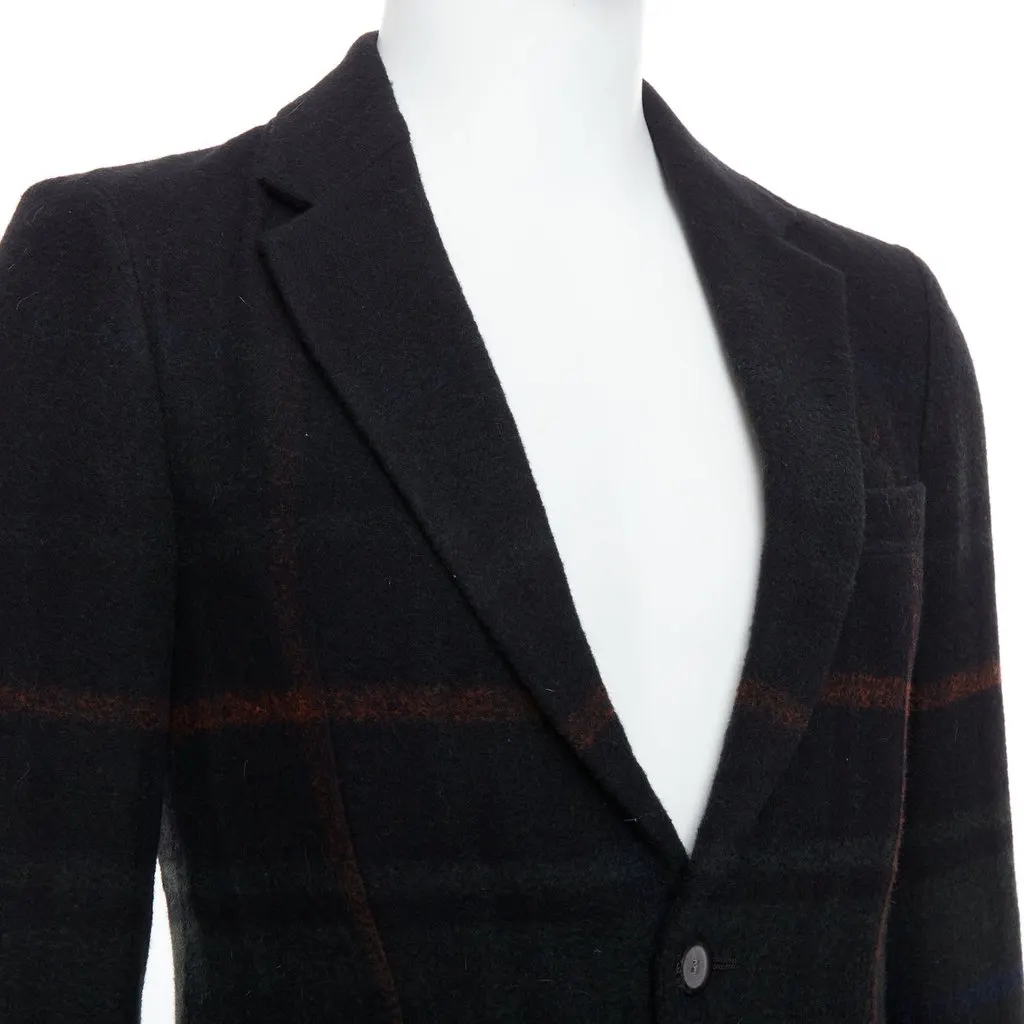 Tomorrowland Tartan Degrade Blazer Black Wool Never worn - Back View