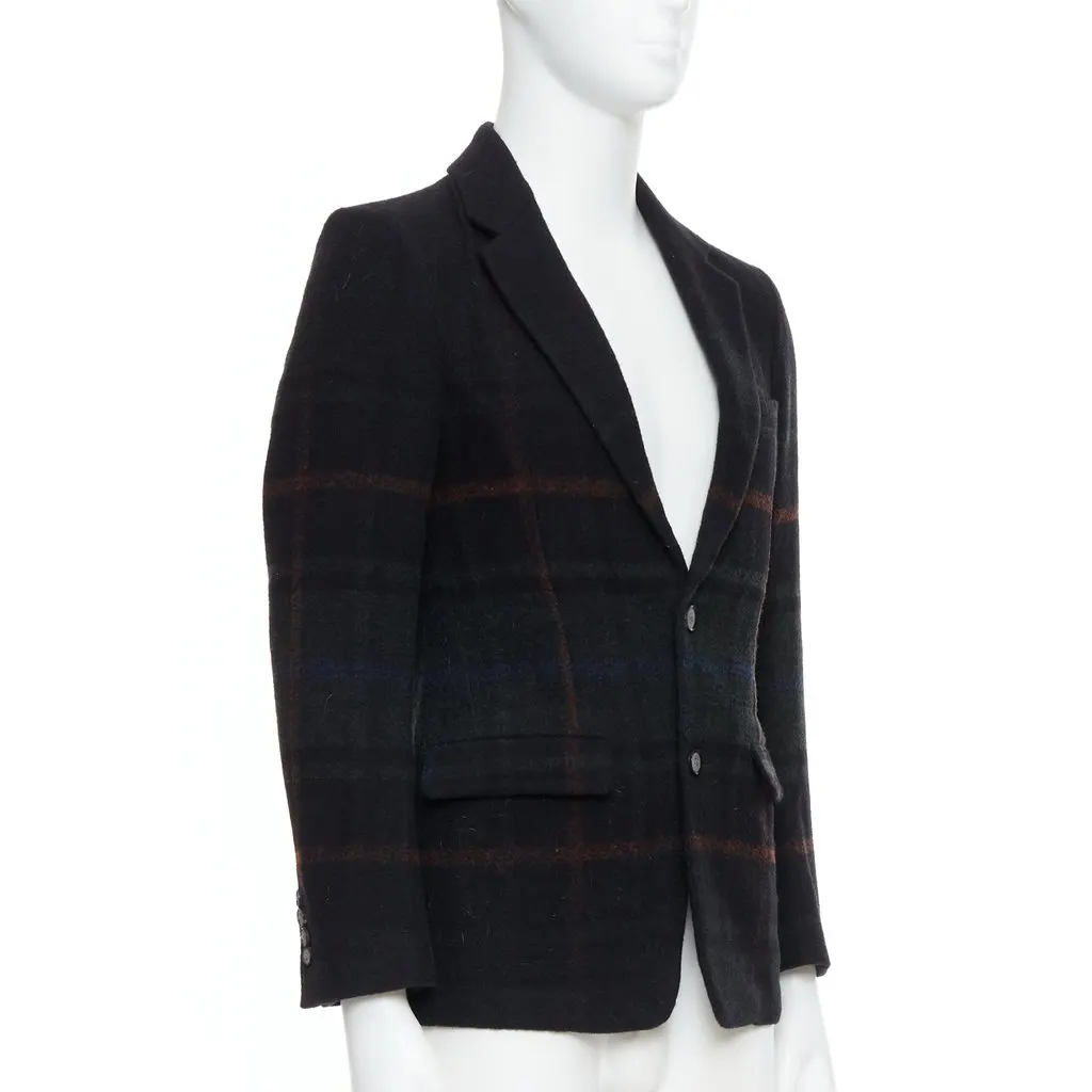 Tomorrowland Tartan Degrade Blazer Black Wool Never worn - Inside View