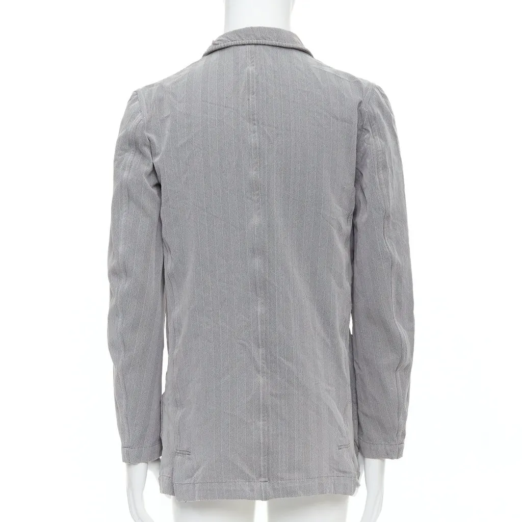 Comme Des Garcons Grey Crinkle Blazer Grey Polyester Fair - Box View