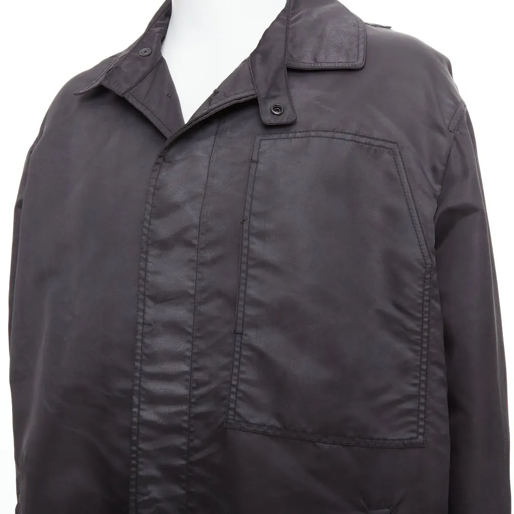 Lanvin Blue Cropped Moto Jacket Black Very good - Back View