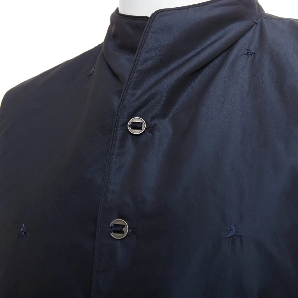 Shiatzy Chen Padded Coin Vest Navy Polyester Good - Back View