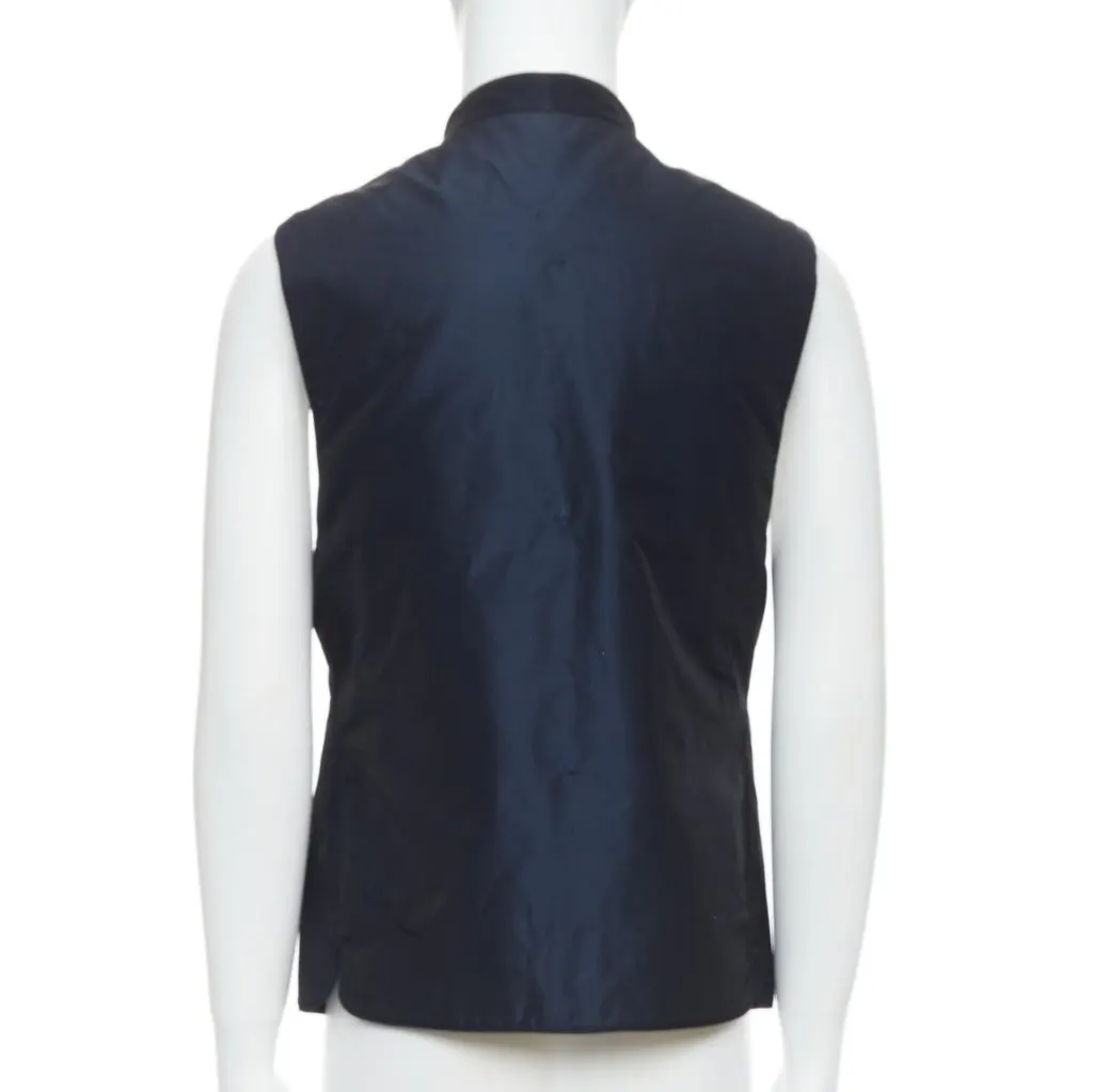 Shiatzy Chen Padded Coin Vest Navy Polyester Good - Box View