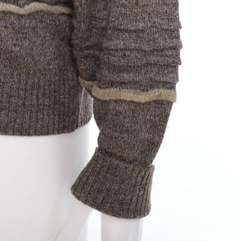 Giorgio Armani Applique Crew Sweater Grey Never worn - Back View