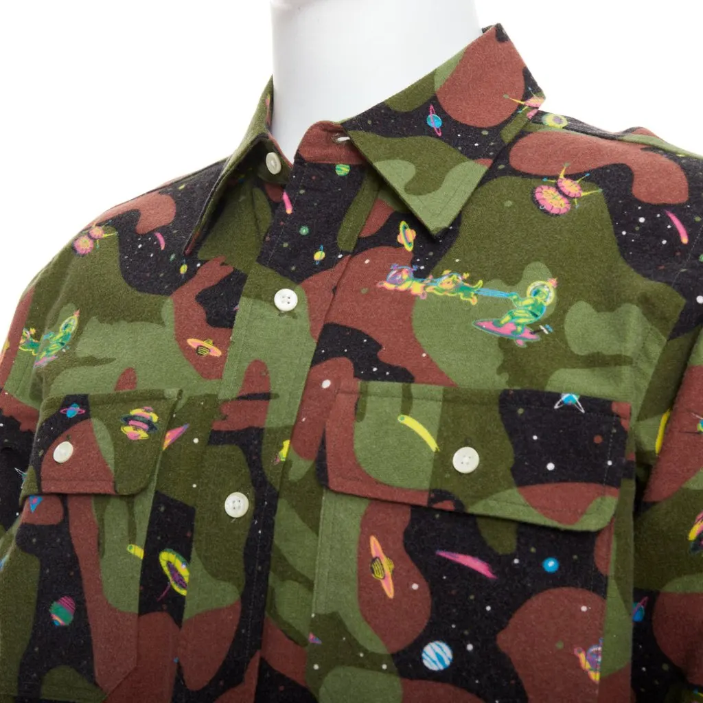 Billionaire Boys Club Camo UFO Shirt Green Cotton Never worn - Back View