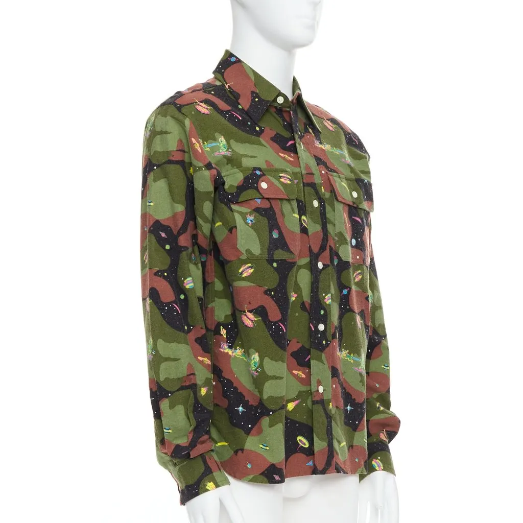 Billionaire Boys Club Camo UFO Shirt Green Cotton Never worn - Inside View