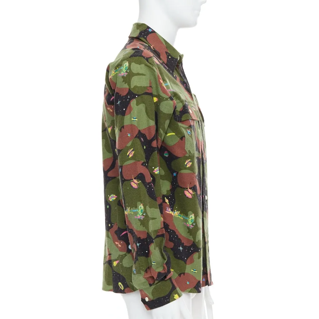 Billionaire Boys Club Camo UFO Shirt Green Cotton Never worn - Model View