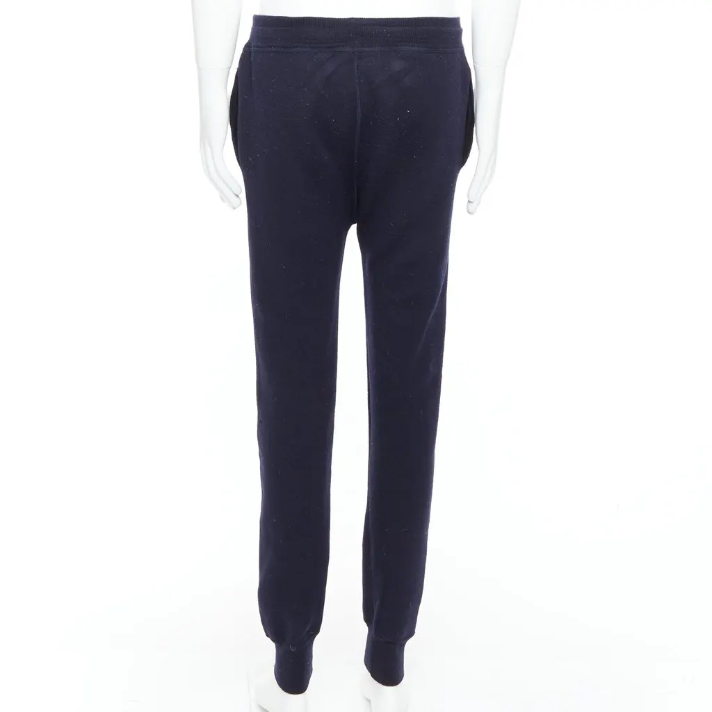 Lanvin Waffle Knit Joggers Navy Wool Fair - Box View
