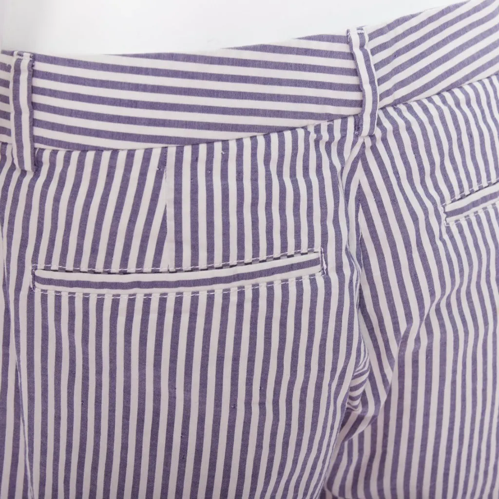 Maison Margiela Striped Wide Pants White Cotton Fair - Back View