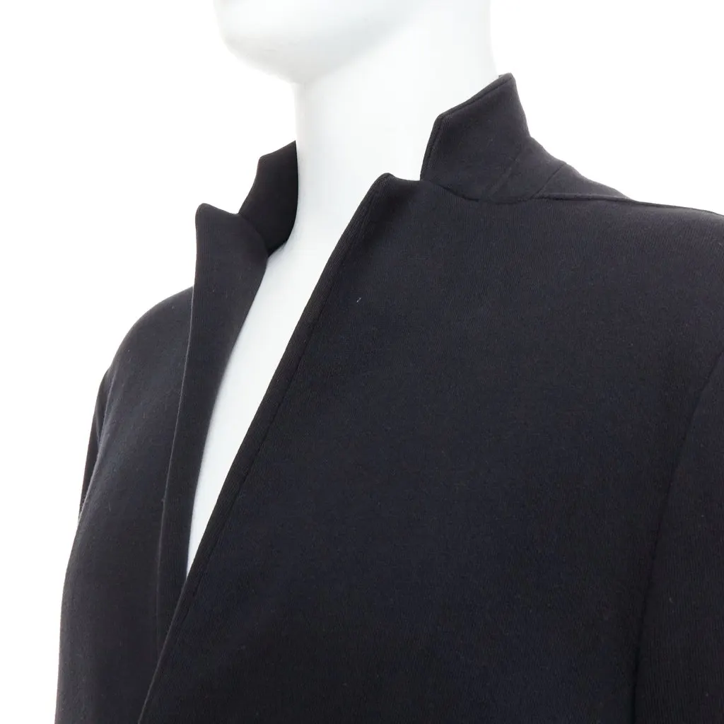 Unsigned Black Cropped Blazer Black Cotton Fair - Back View