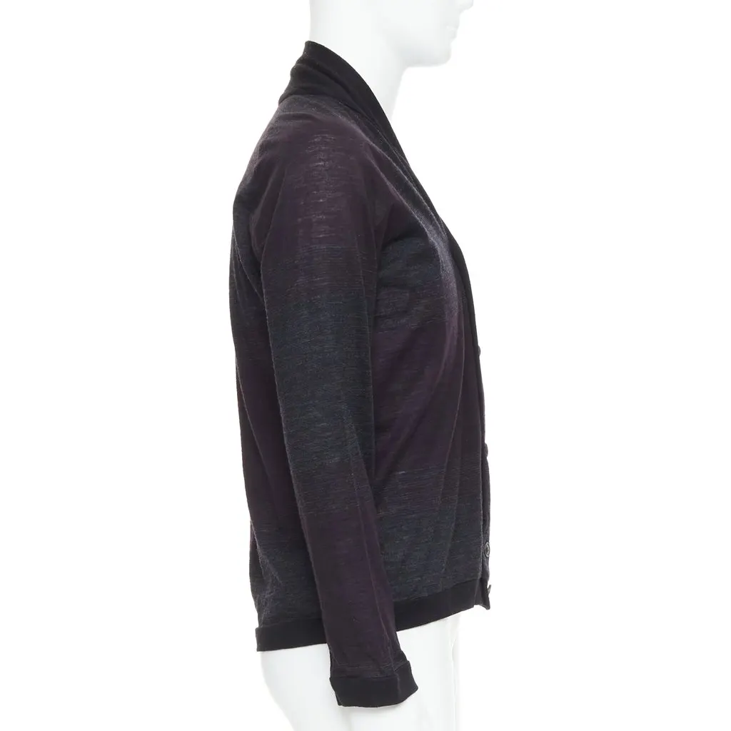 STEPHAN SCHNEIDER Gradient Knit Cardigan Grey Wool Good - Box View