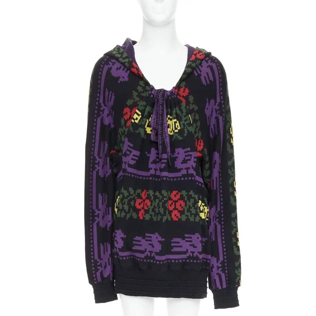 Bernhard Willhelm Pixel Print Sweater MultiColor Wool Good - Front View