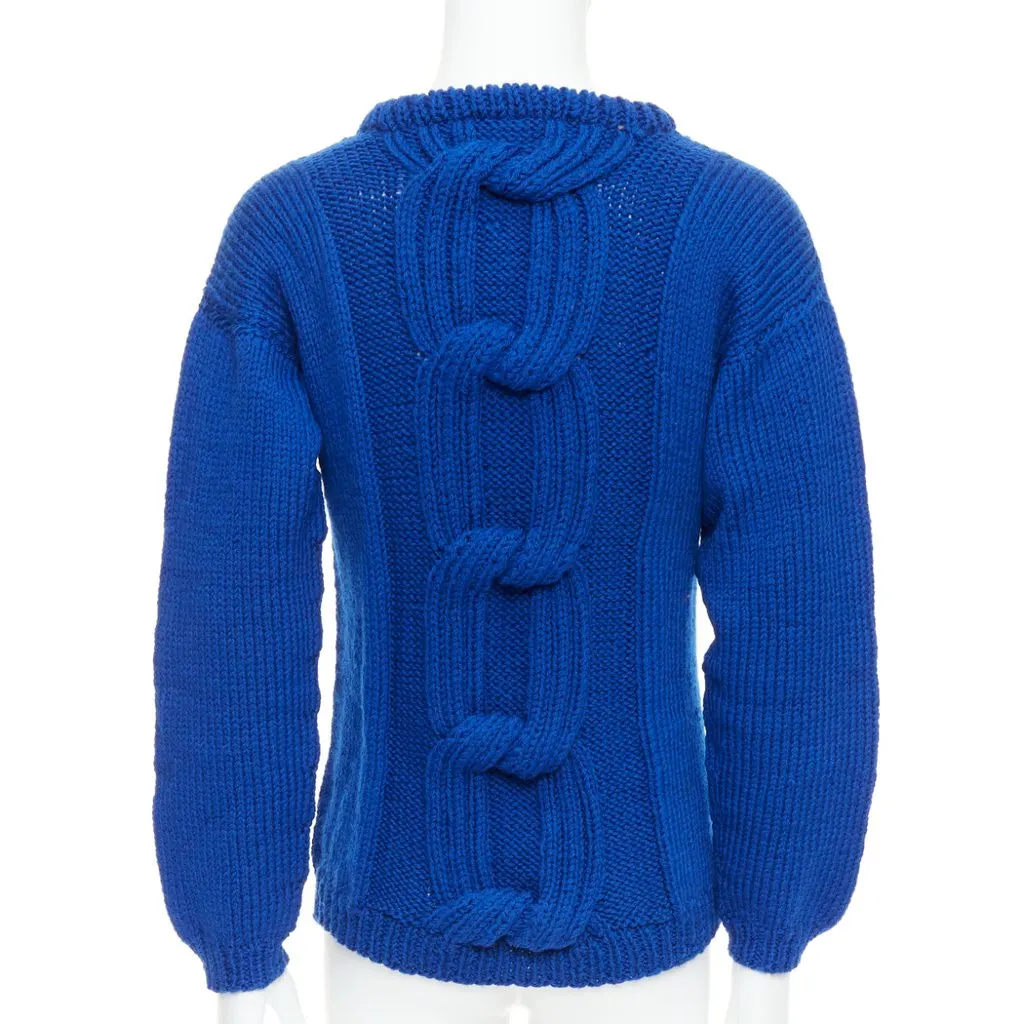 Unsigned Cover Up Blue Wool Never worn, with tag - Box View