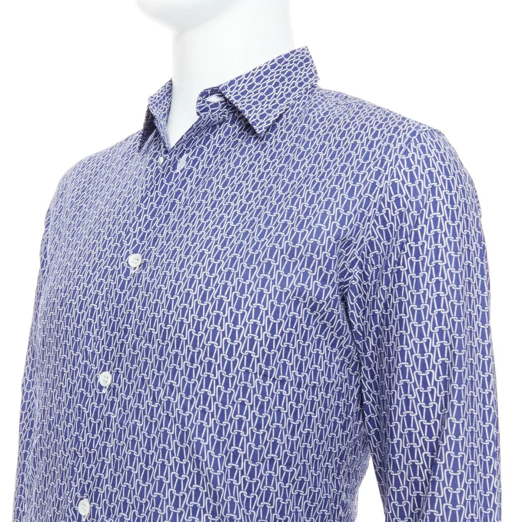 Maison Martin Margiela Knitted Dress Shirt Blue Cotton Very good - Back View