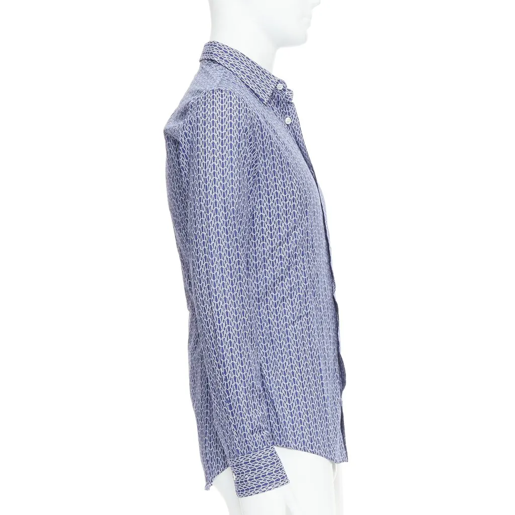 Maison Martin Margiela Knitted Dress Shirt Blue Cotton Very good - Model View