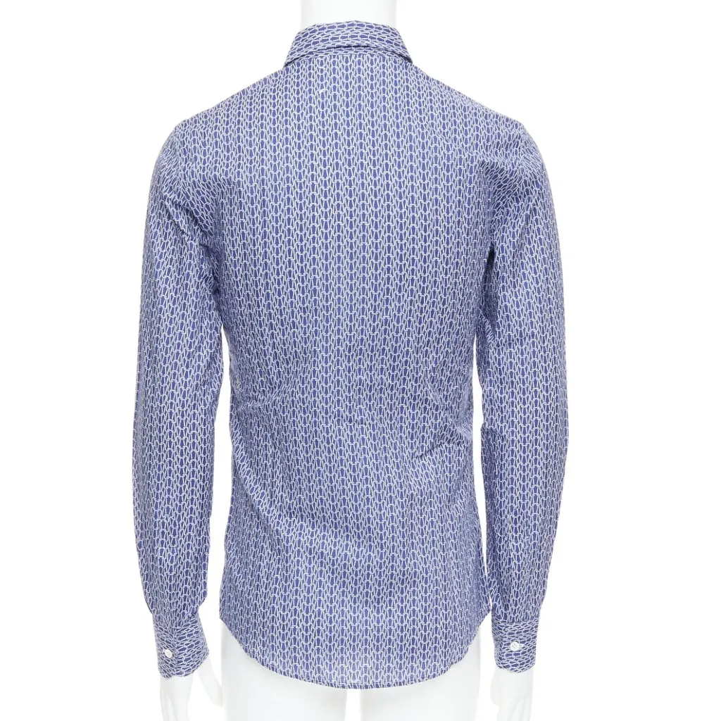 Maison Martin Margiela Knitted Dress Shirt Blue Cotton Very good - Box View