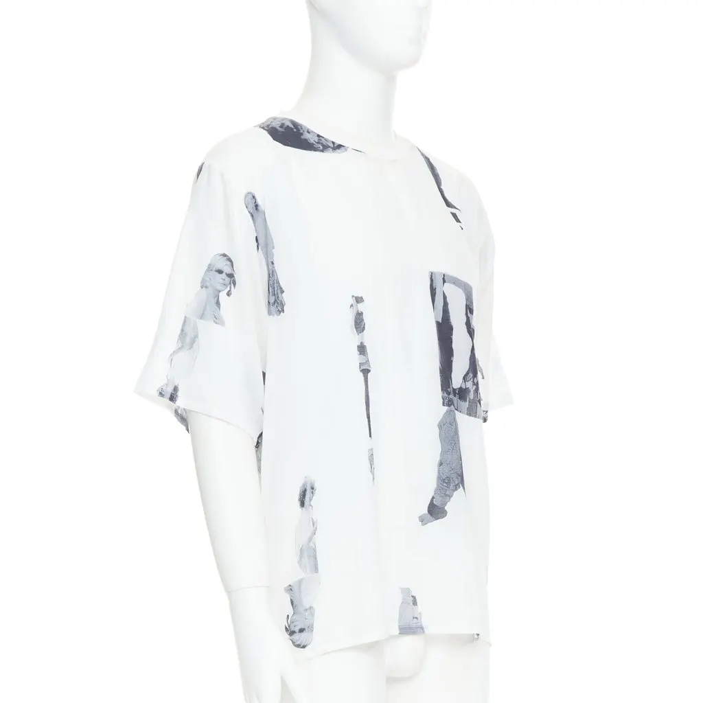 Bless Abstract Print Top White Cotton Good - Inside View