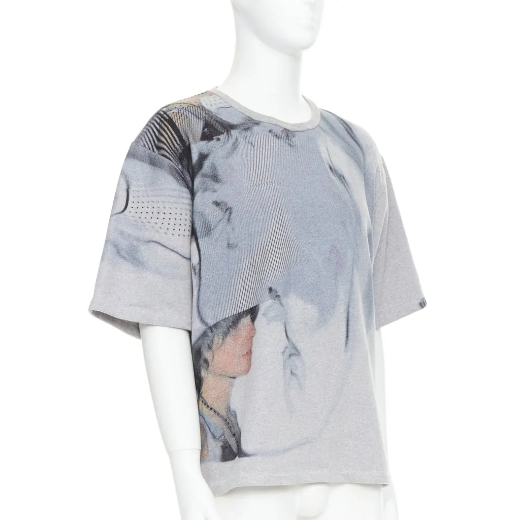 Bless Graphic Print Pullover Grey Cotton Good - Inside View