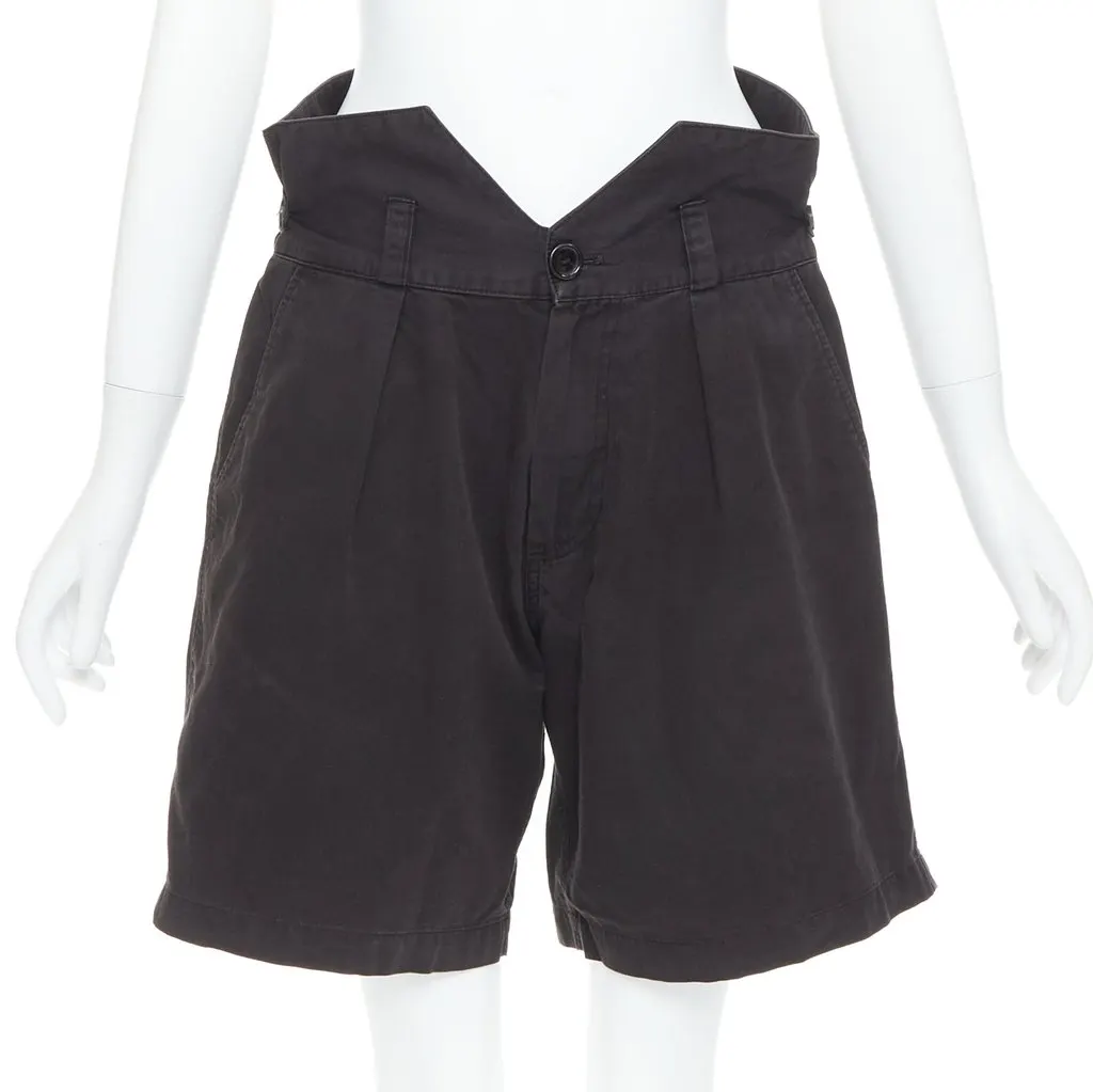 Raf Simons Baroque Print Shorts Black Cotton Fair - Front View