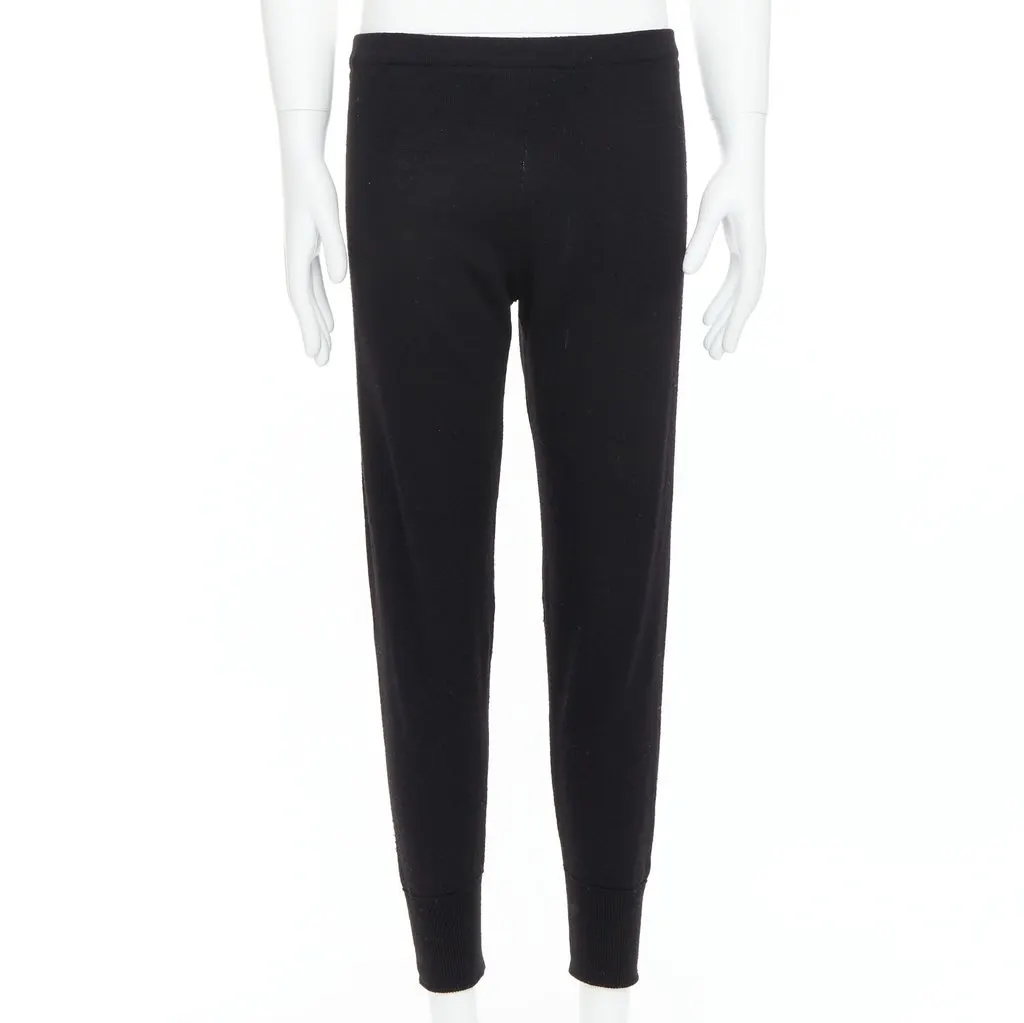 Jeremy Scott Eye Knit Joggers Black Wool Fair - Inside View