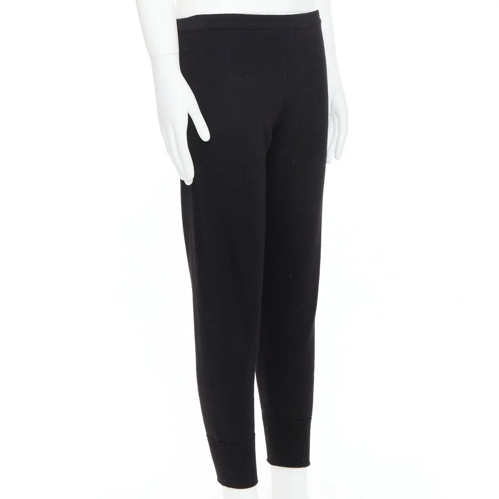 Jeremy Scott Eye Knit Joggers Black Wool Fair - Model View