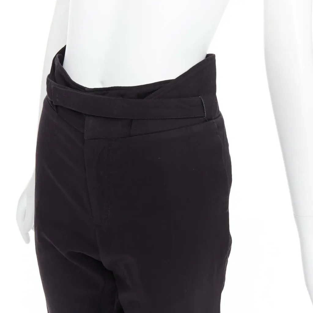 Raf Simons Paperbag Wool Pants Black Wool Fair - Back View