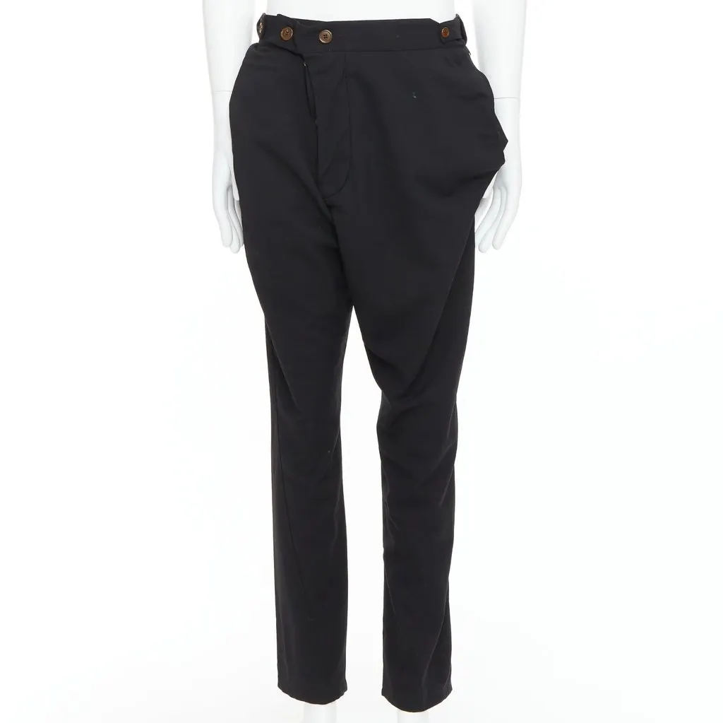 Vivienne Westwood Drop Crotch Pants Black Polyester Very good - Front View
