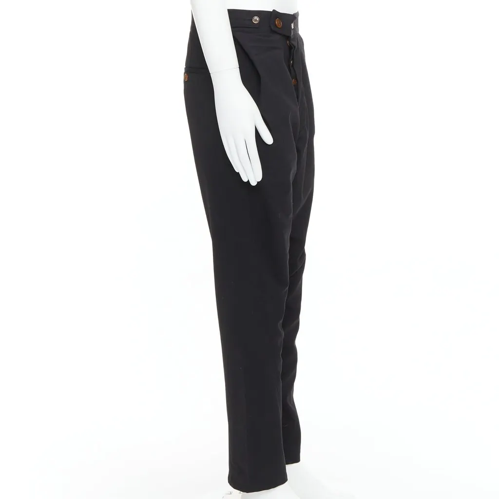 Vivienne Westwood Drop Crotch Pants Black Polyester Very good - Model View