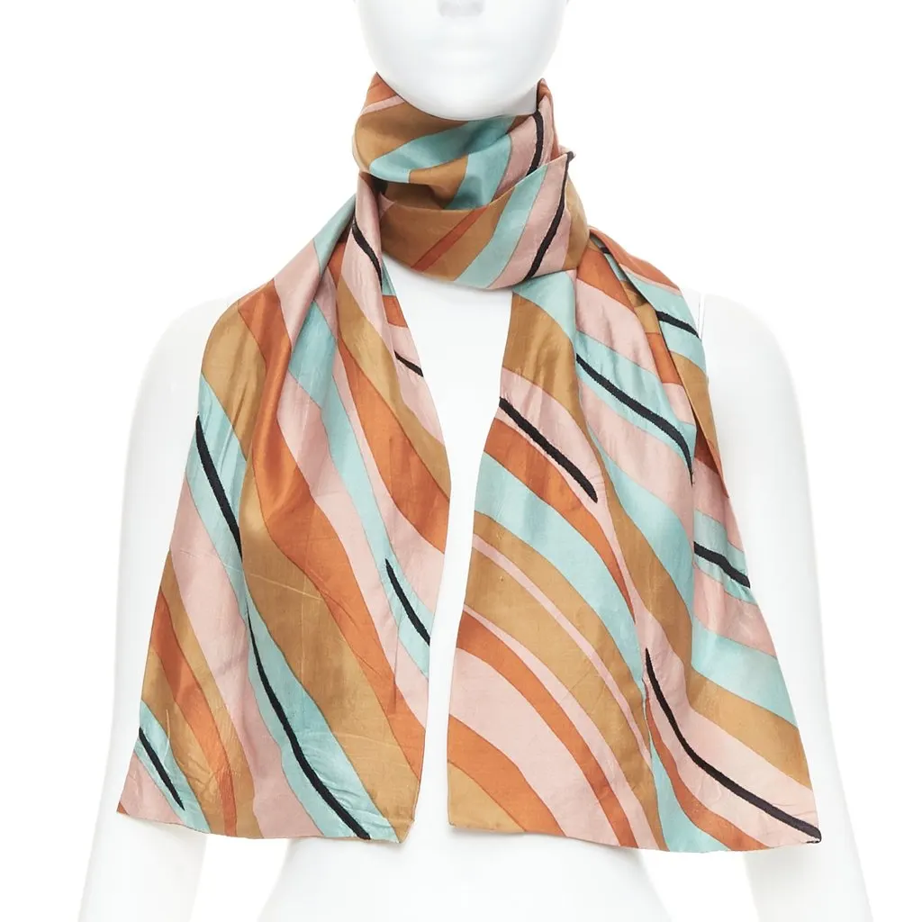 Dries Van Noten Printed Silk Scarf MultiColor Silk Good - Front View