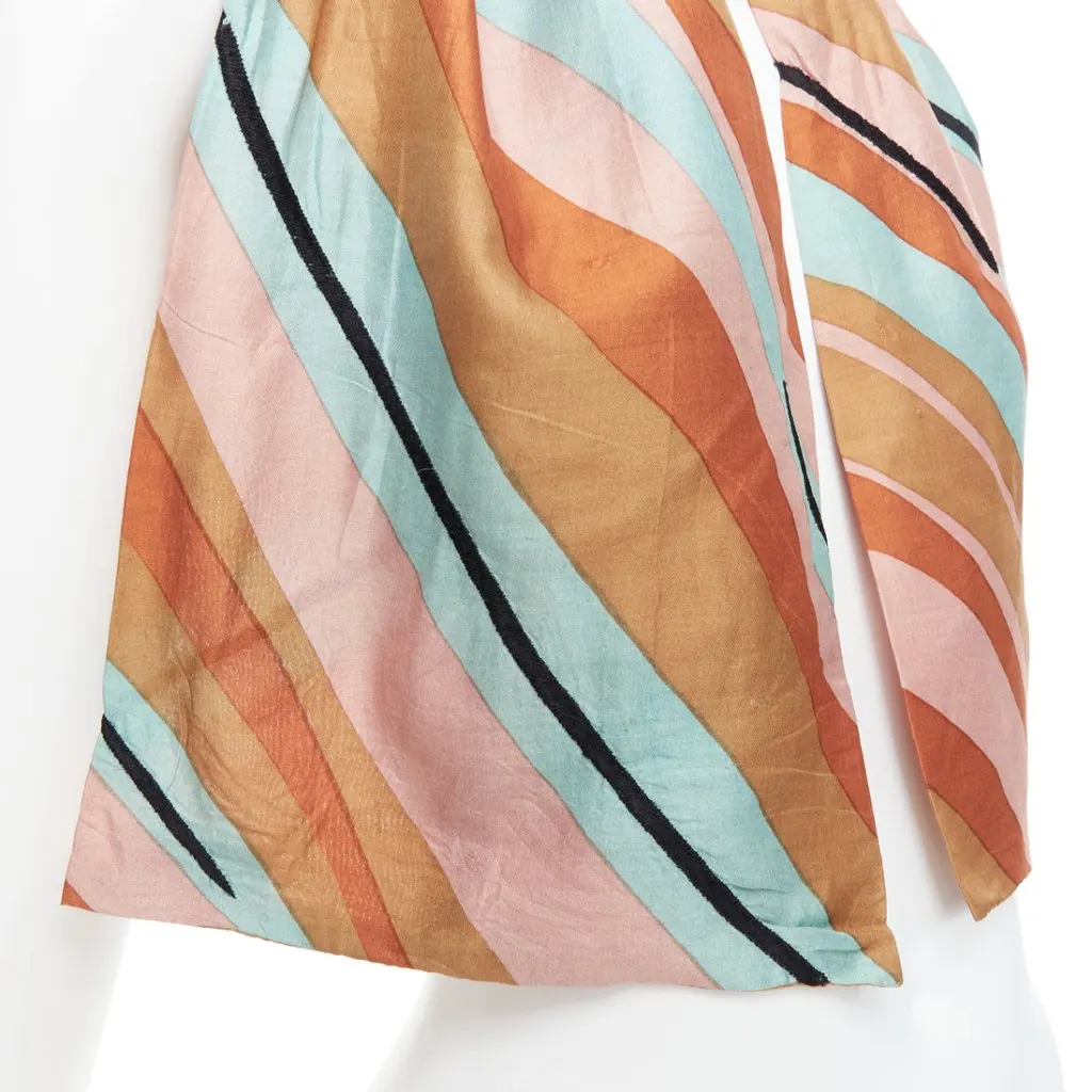 Dries Van Noten Printed Silk Scarf MultiColor Silk Good - Back View