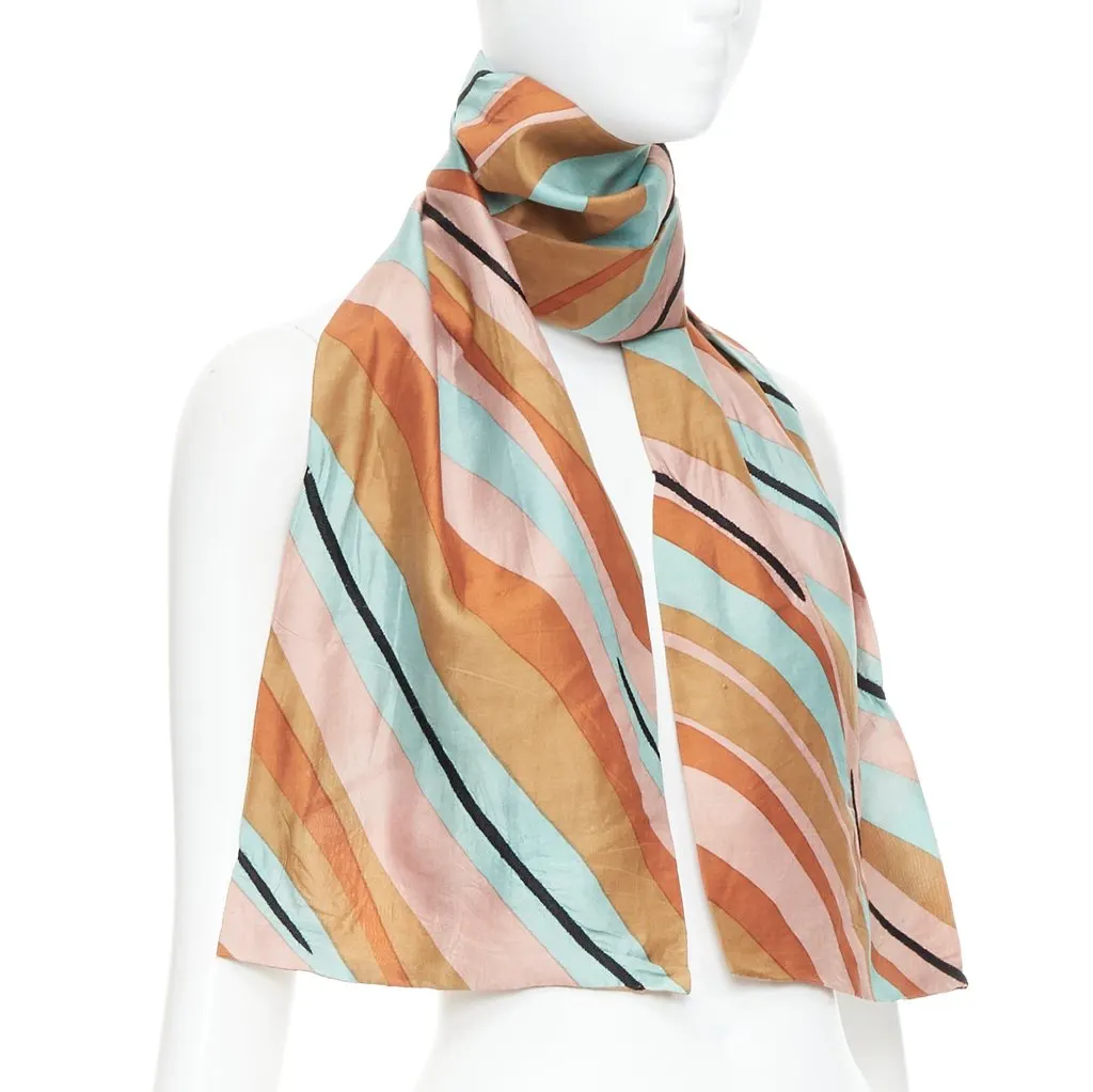 Dries Van Noten Printed Silk Scarf MultiColor Silk Good - Inside View